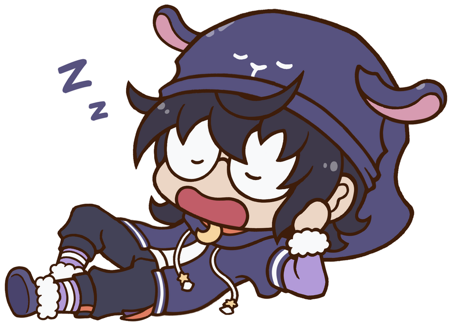 Sleeping Sleepy Shepherd in Chibi style drawn by razzyberii